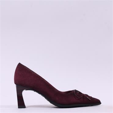 Hispanitas Paris Bow Tie High Heel - Bordeaux Suede